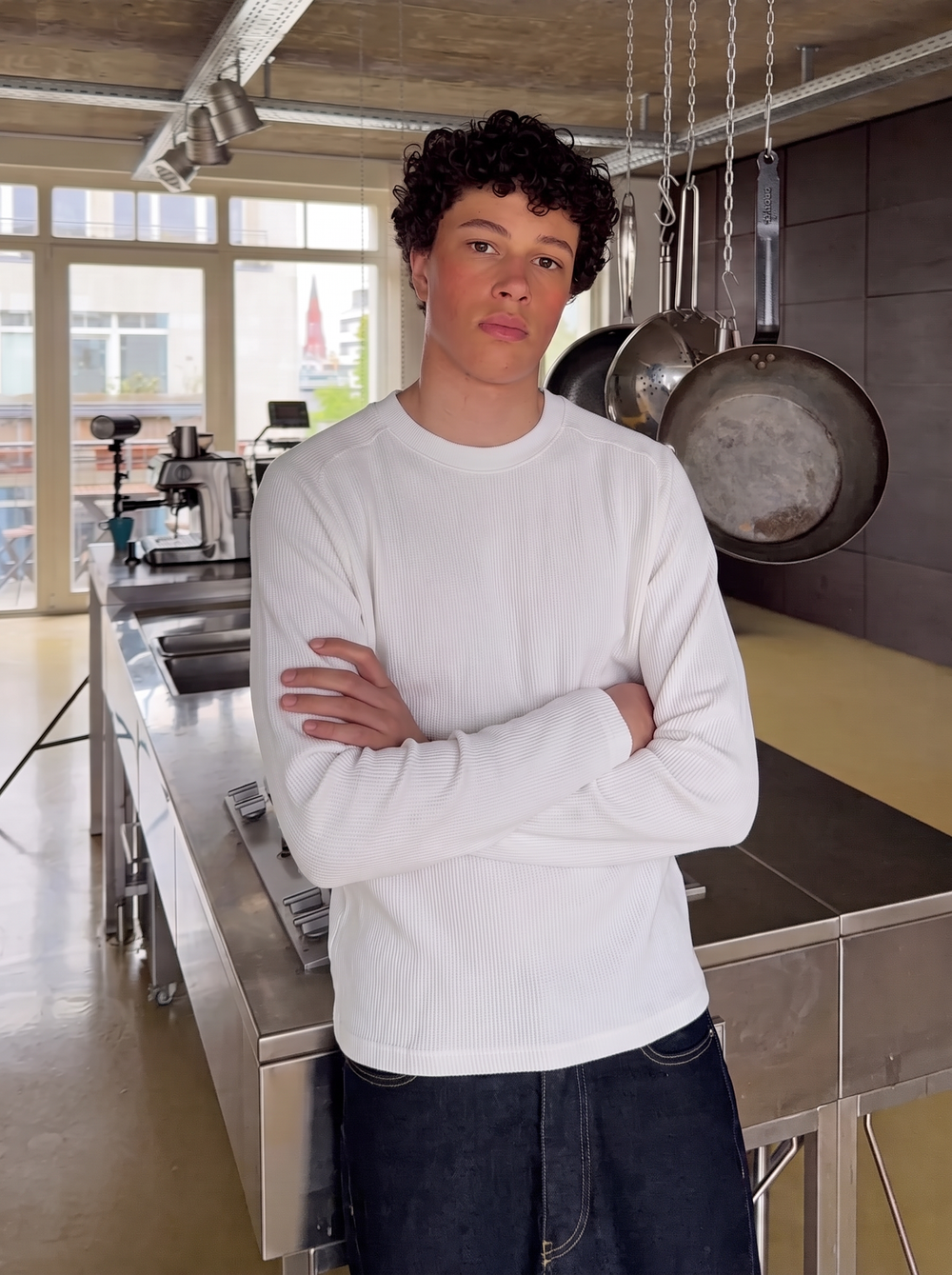 BASIC LONG SLEEVE THERMAL KNIT