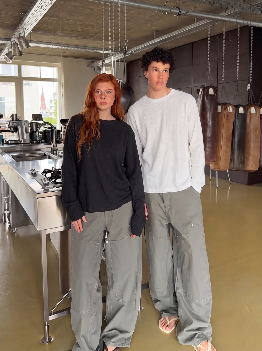 BASIC LONG SLEEVE THERMAL KNIT